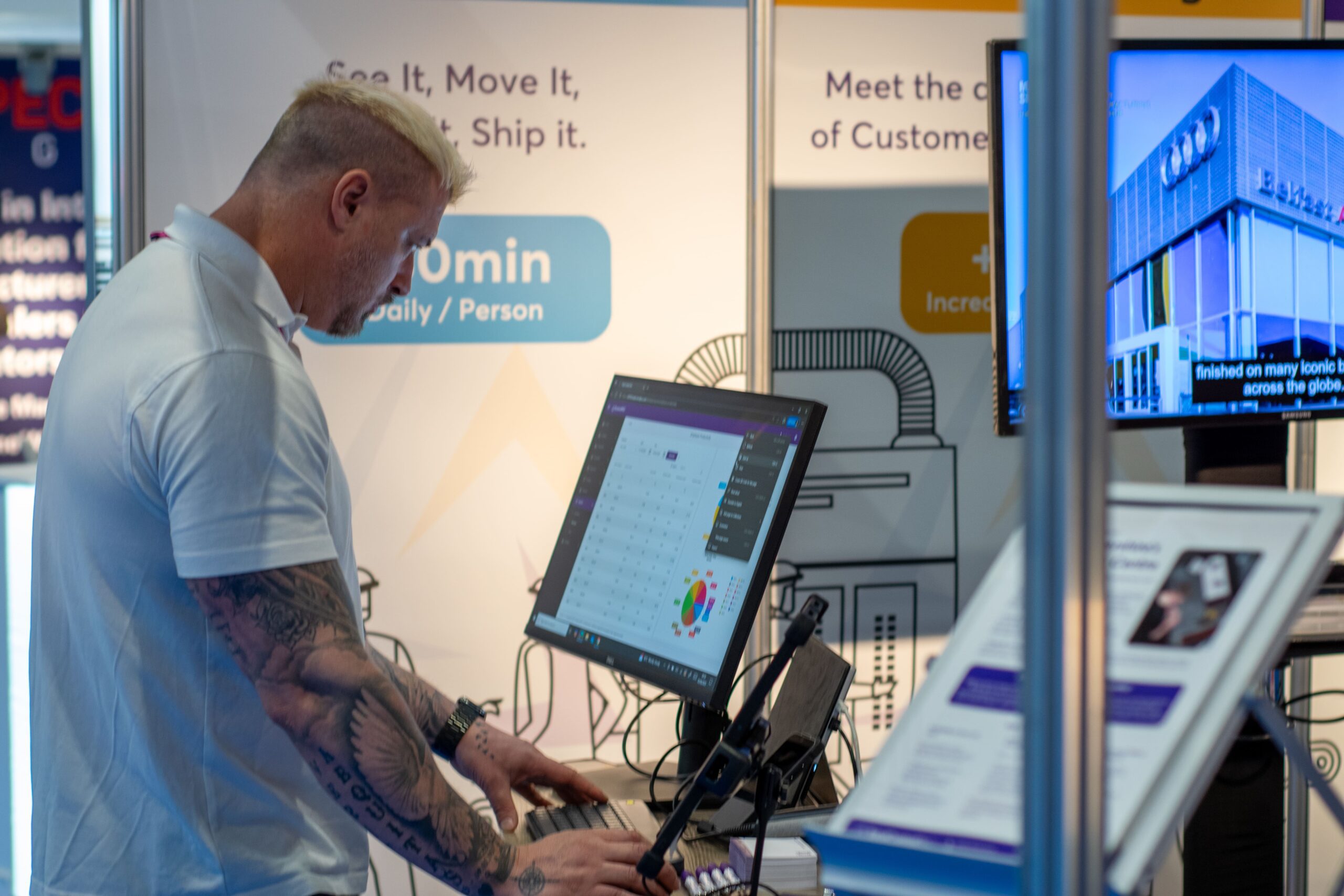 A close-up shot of TotalControlPro at Smart Manufacturing Week 2025.