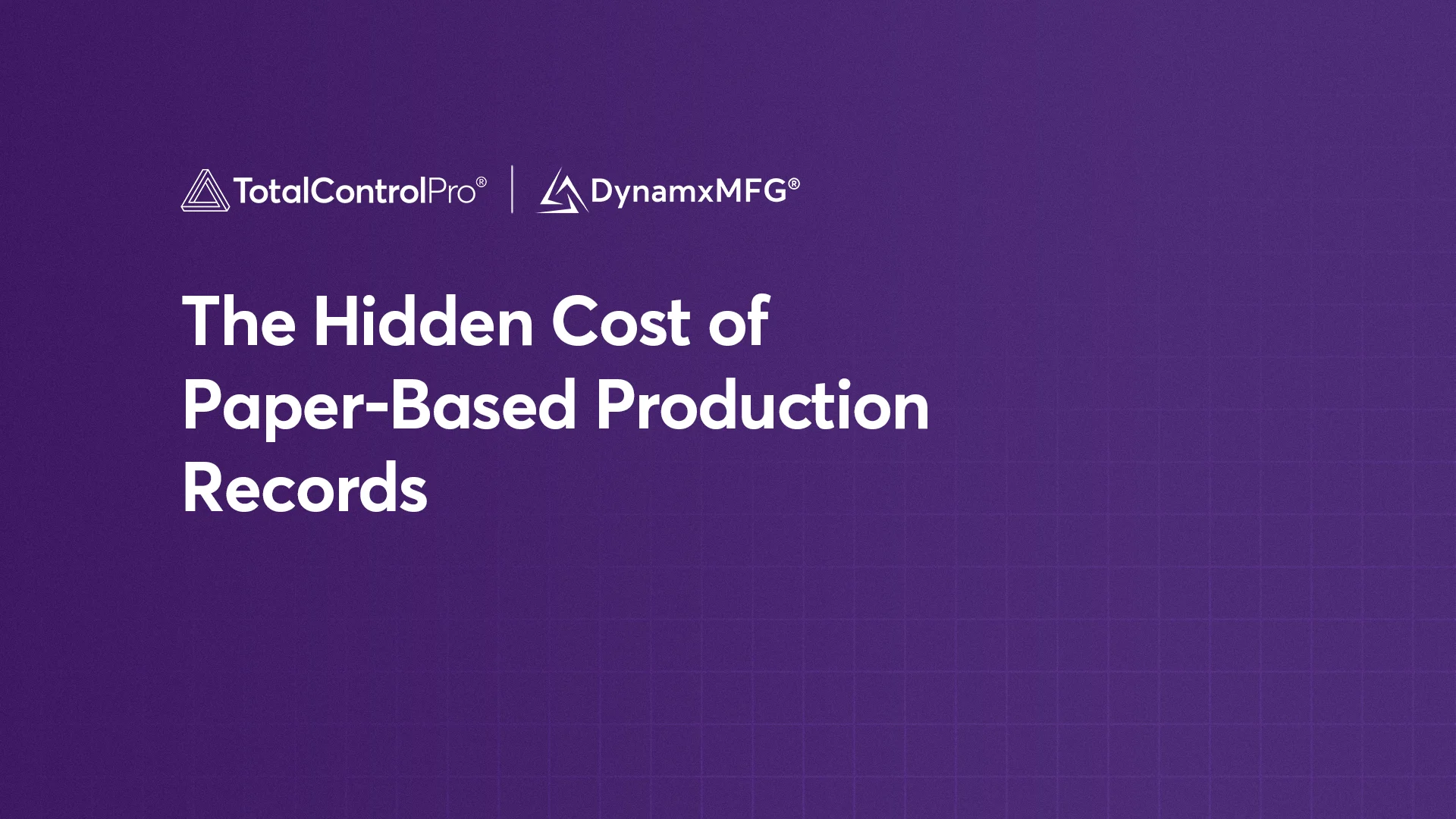 The Hidden Cost of Paper-Based Production Records (It's More Than You Think)