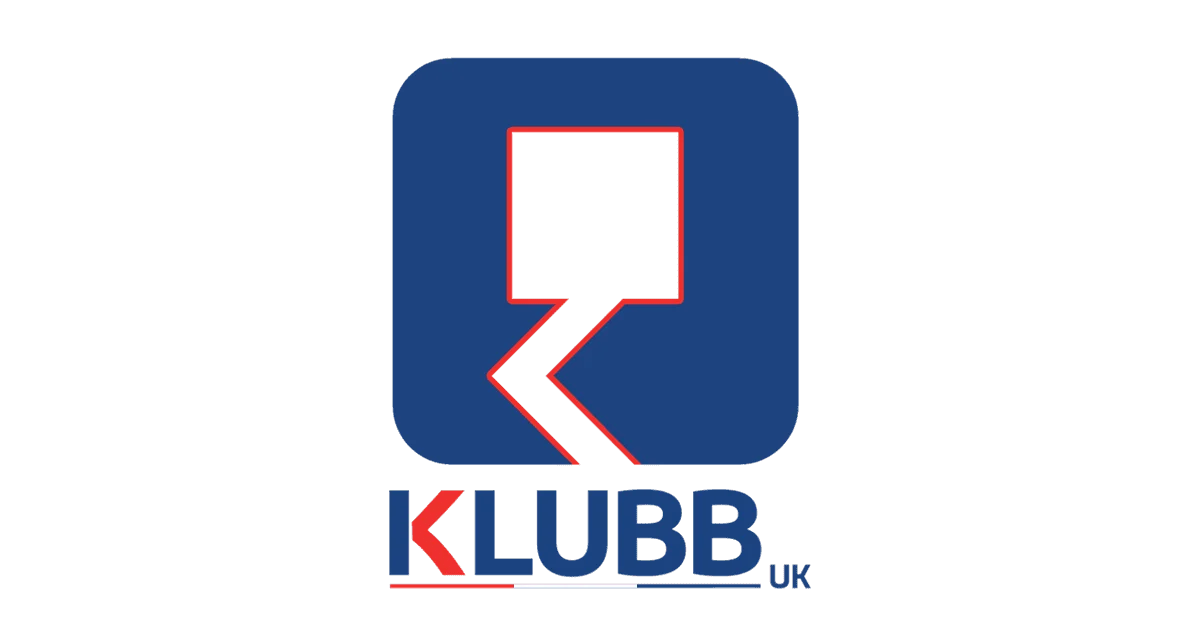 KLUBB UK logo with speech bubble icon