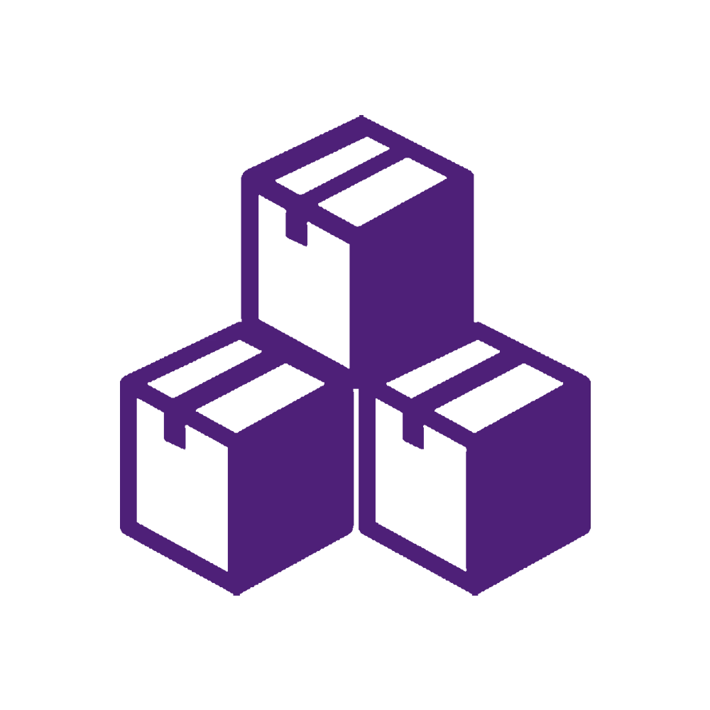 inventory Solid purple square on light background