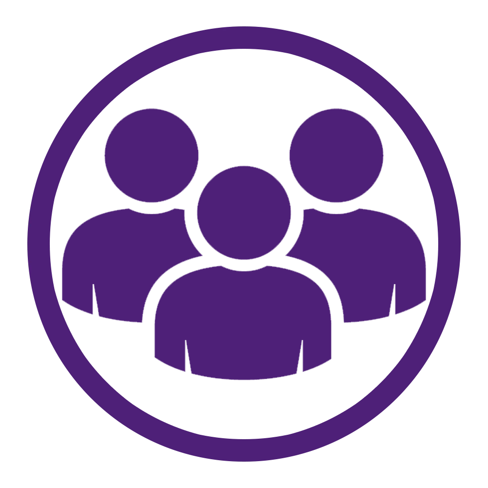 order management Solid purple square with subtle curved edge